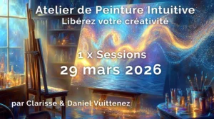 29 mars 2026 - Atelier découverte - Peinture Intuitive<br>1 x Session (une journée)